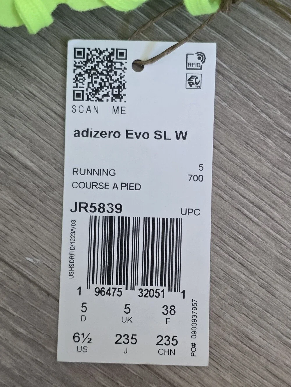 adidas Adizero EVO SL Road Running Shoes Lime JR5839 Women's Sizes NWT MSRP $150